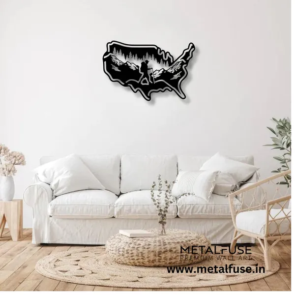 Metal_Wall_Art_for_Home_Decoration__|_Hiking_USA__|_Black