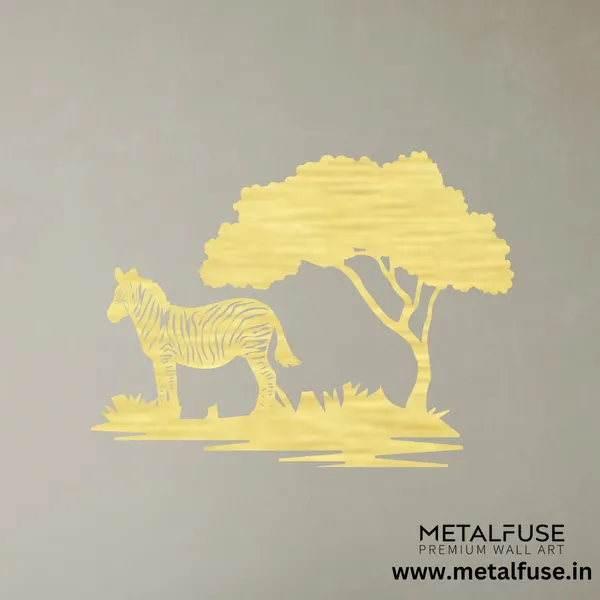 Metal_Wall_Art_for_Home_Decoration__|_Zebra_Tree__|_Gold