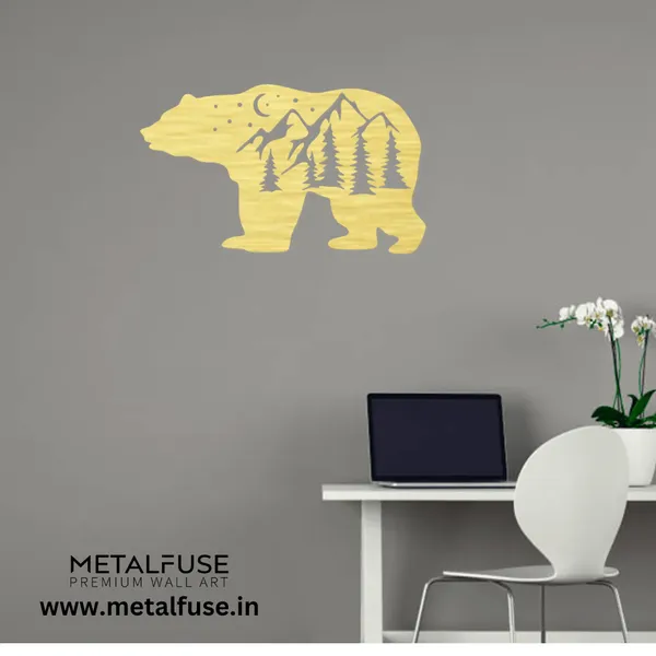 Metal_Wall_Art_for_Home_Decoration__|_Big_Bear__|_Gold