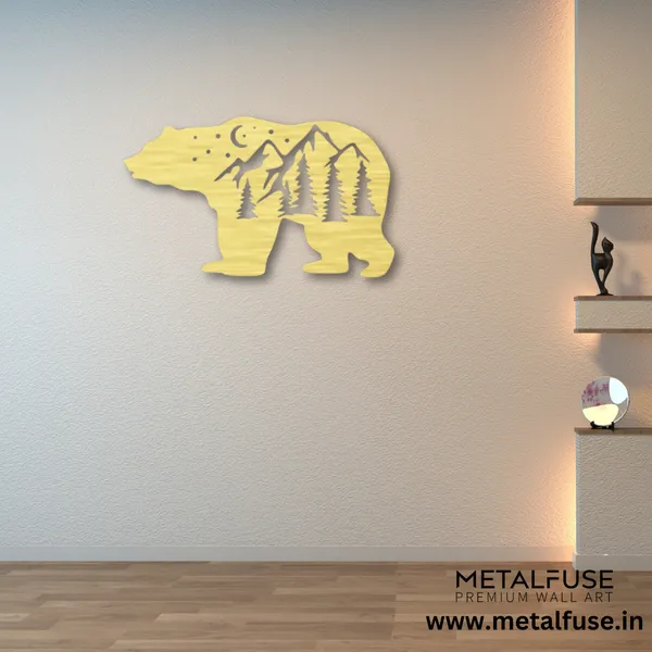 Metal_Wall_Art_for_Home_Decoration__|_Big_Bear__|_Gold