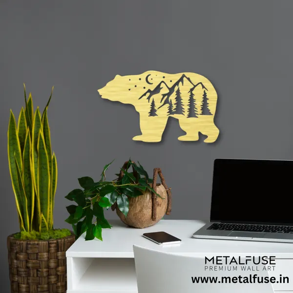 Metal_Wall_Art_for_Home_Decoration__|_Big_Bear__|_Gold
