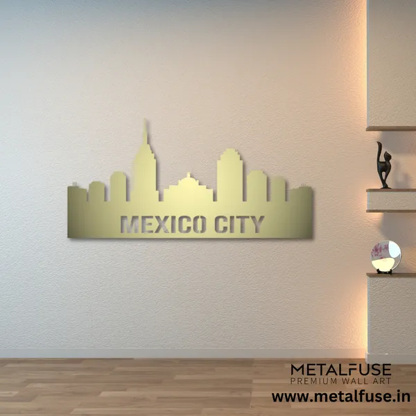 Metal_Wall_Art_for_Home_Decoration__|_Mexico_City_Skyline__|_Gold