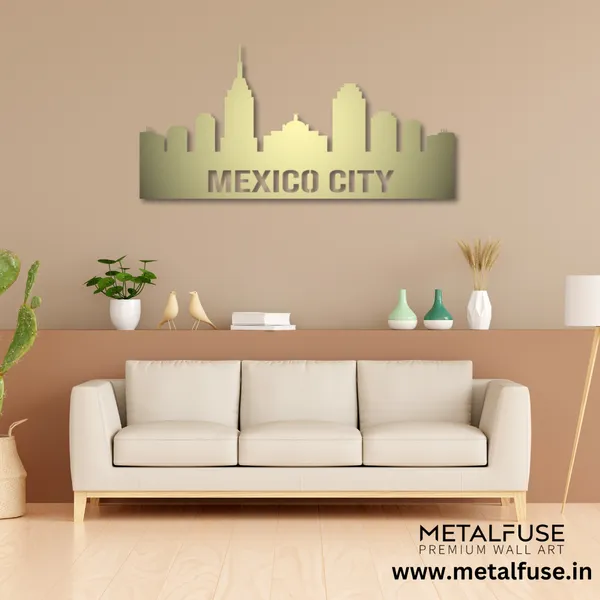 Metal_Wall_Art_for_Home_Decoration__|_Mexico_City_Skyline__|_Gold
