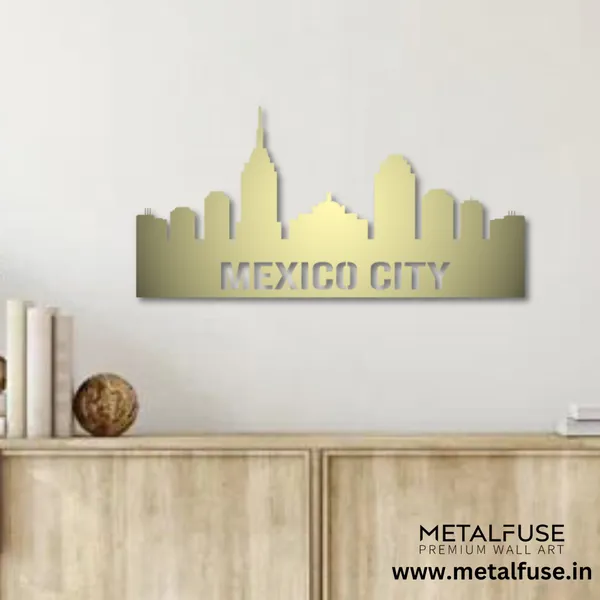 Metal_Wall_Art_for_Home_Decoration__|_Mexico_City_Skyline__|_Gold
