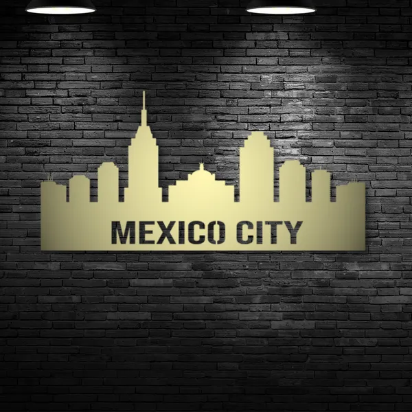 Metal_Wall_Art_for_Home_Decoration__|_Mexico_City_Skyline__|_Gold