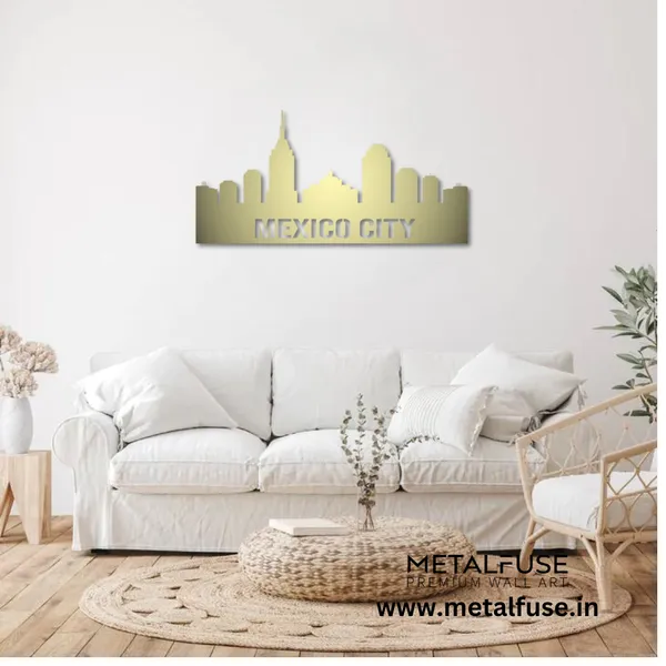 Metal_Wall_Art_for_Home_Decoration__|_Mexico_City_Skyline__|_Gold