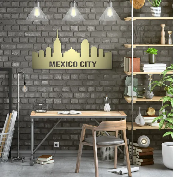 Metal_Wall_Art_for_Home_Decoration__|_Mexico_City_Skyline__|_Gold