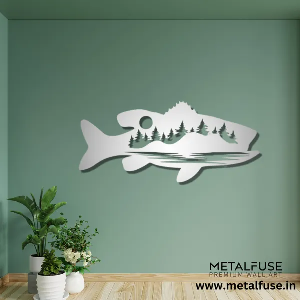 Metal_Wall_Art_for_Home_Decoration__|_Bass_Fish_Design_Alternative__|_Silver