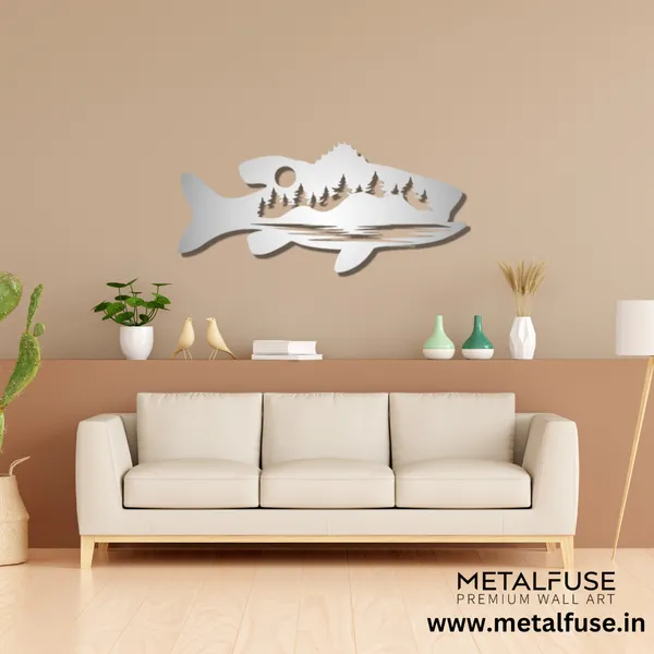 Metal_Wall_Art_for_Home_Decoration__|_Bass_Fish_Design_Alternative__|_Silver
