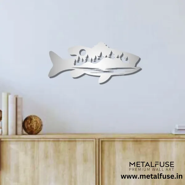 Metal_Wall_Art_for_Home_Decoration__|_Bass_Fish_Design_Alternative__|_Silver