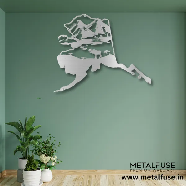 Metal_Wall_Art_for_Home_Decoration__|_Alaska_State_Metal_Wall_Art_|_Silver