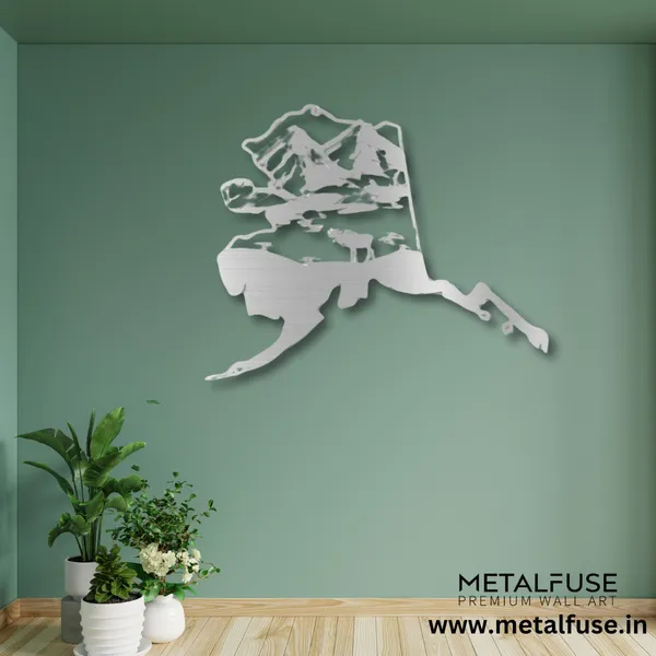 Metal_Wall_Art_for_Home_Decoration__|_Alaska_State_Metal_Wall_Art_|_Silver