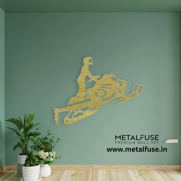 Metal_Wall_Art_for_Home_Decoration__|_Mountain_Snowmobiler__|_Gold