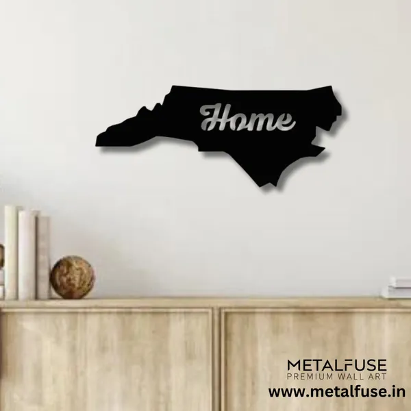 Metal_Wall_Art_for_Home_Decoration__|_North_Carolina_Home__|_Black