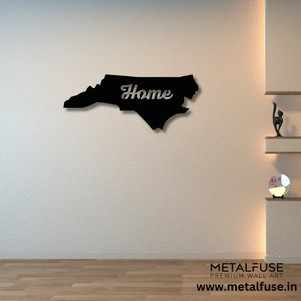 Metal_Wall_Art_for_Home_Decoration__|_North_Carolina_Home__|_Black