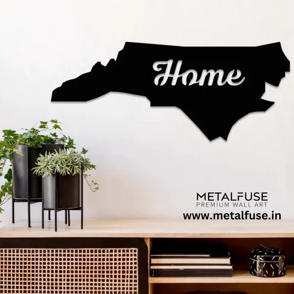 Metal_Wall_Art_for_Home_Decoration__|_North_Carolina_Home__|_Black