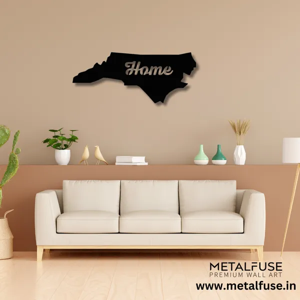 Metal_Wall_Art_for_Home_Decoration__|_North_Carolina_Home__|_Black