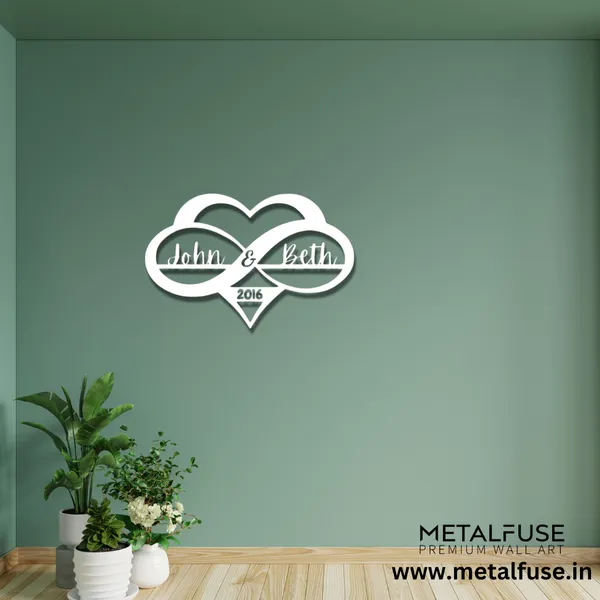 Metal_Wall_Art_for_Home_Decoration__|_Personalized_Infinity_Heart_Sign__|_White