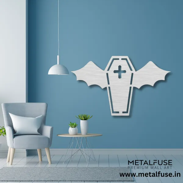 Metal_Wall_Art_for_Home_Decoration__|_Vampire_Coffin__|_Silver