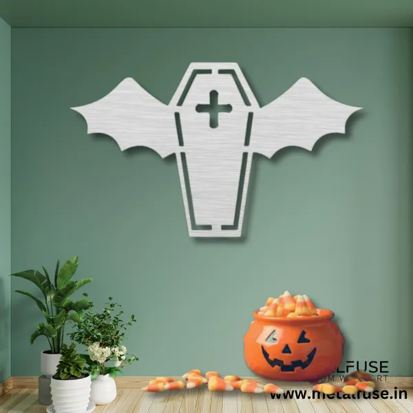 Metal_Wall_Art_for_Home_Decoration__|_Vampire_Coffin__|_Silver