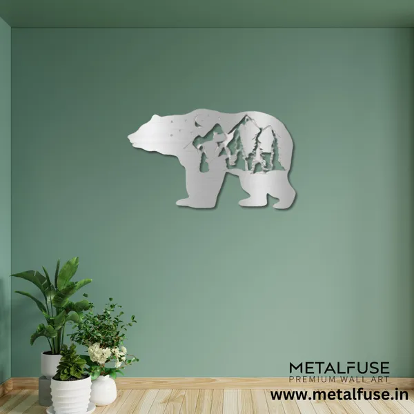 Metal_Wall_Art_for_Home_Decoration__|_Big_Bear__|_Silver