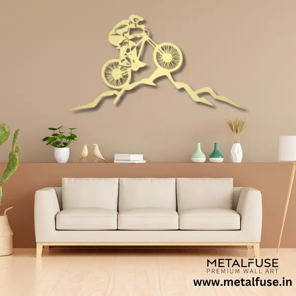 Metal_Wall_Art_for_Home_Decoration__|_Mountain_Biker__|_Gold