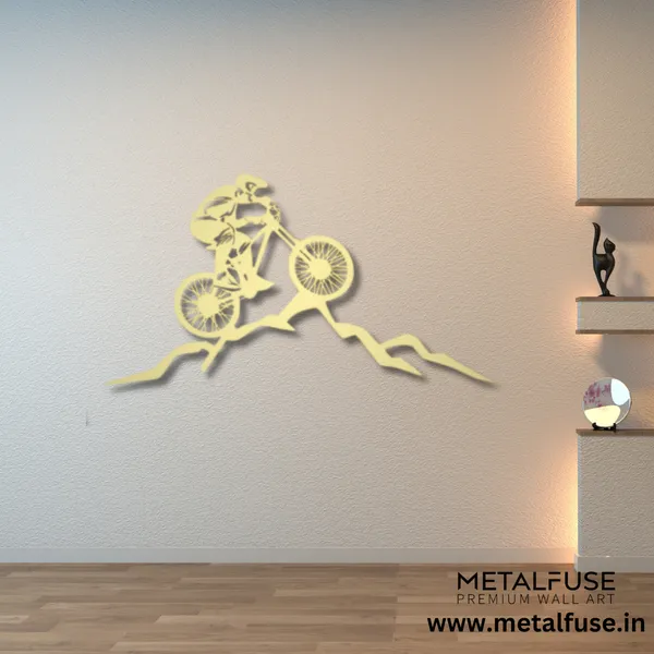 Metal_Wall_Art_for_Home_Decoration__|_Mountain_Biker__|_Gold
