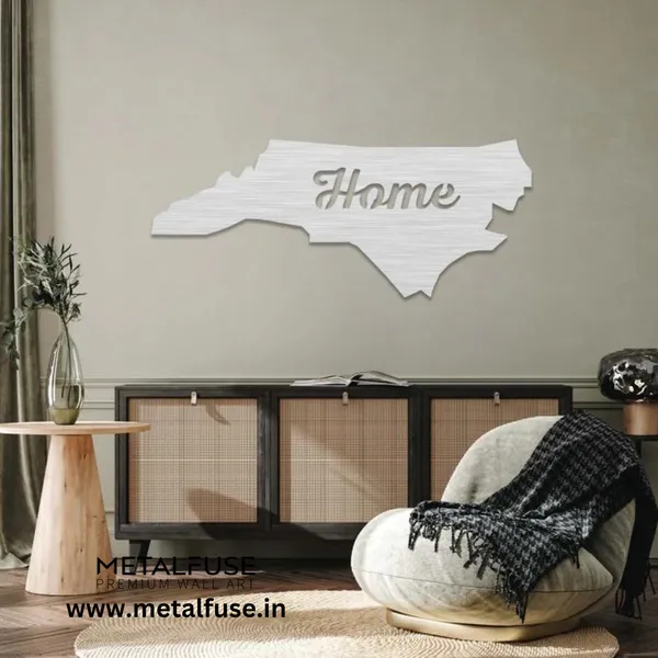 Metal_Wall_Art_for_Home_Decoration__|_North_Carolina_Home__|_Silver