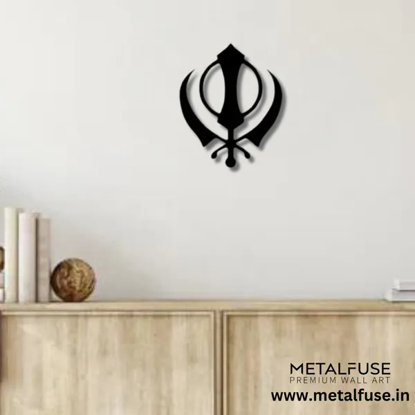 Metal_Wall_Art_for_Home_Decoration__|_Khanda_Sahib__|_Black