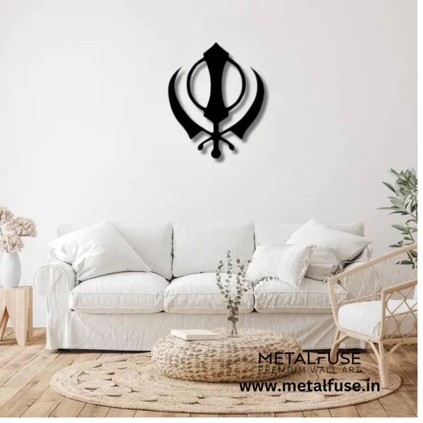 Metal_Wall_Art_for_Home_Decoration__|_Khanda_Sahib__|_Black