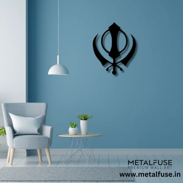 Metal_Wall_Art_for_Home_Decoration__|_Khanda_Sahib__|_Black