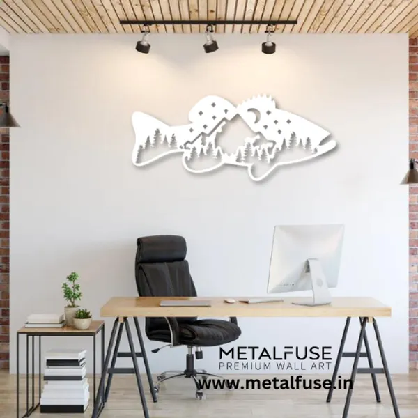 Metal_Wall_Art_for_Home_Decoration__|_Bass_Fish_Design__|_White