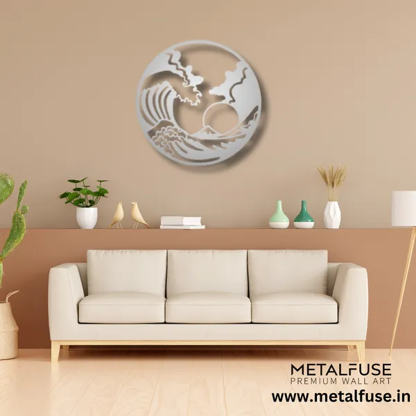 Metal_Wall_Art_for_Home_Decoration__|_The_Great_Wave__|_Silver