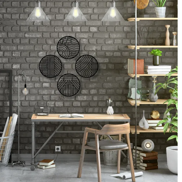 Metal_Wall_Art_for_Home_Decoration__|_Modern_Circles_(4_Piece_Set)__|_Black