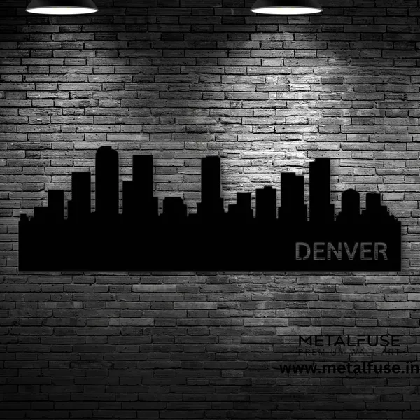 Metal_Wall_Art_for_Home_Decoration__|_Denver_Skyline__|_Black