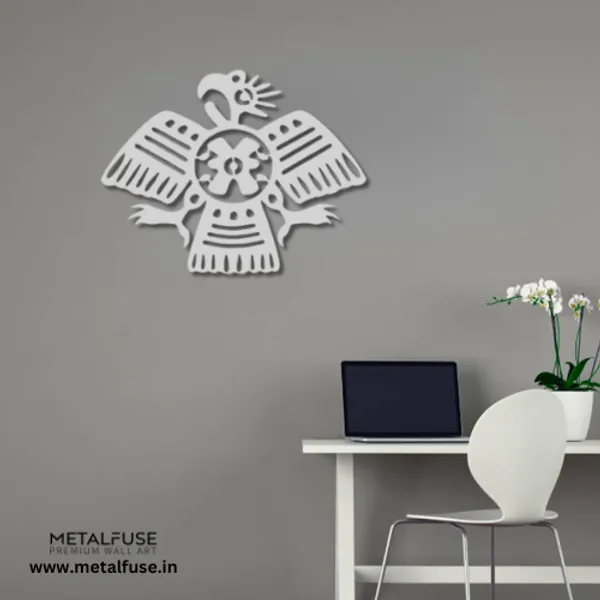 Metal_Wall_Art_for_Home_Decoration__|_Aztec_Bird__|_Silver