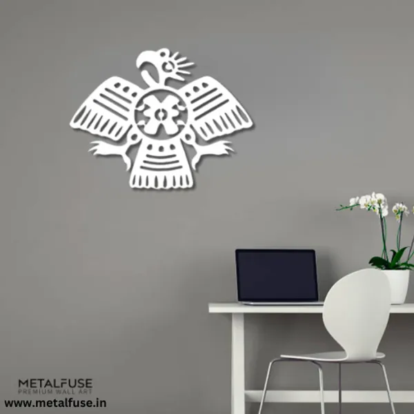 Metal_Wall_Art_for_Home_Decoration__|_Aztec_Bird__|_Silver