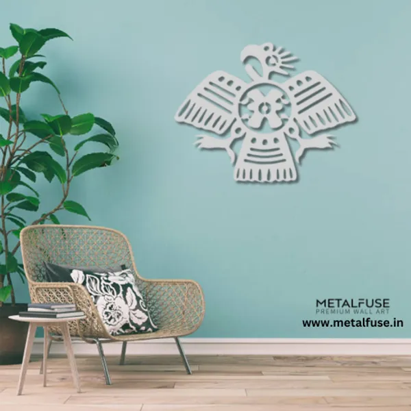 Metal_Wall_Art_for_Home_Decoration__|_Aztec_Bird__|_Silver