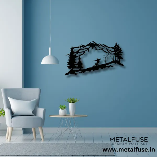 Metal_Wall_Art_for_Home_Decoration__|_Mountain_Snowboarder__|_Black