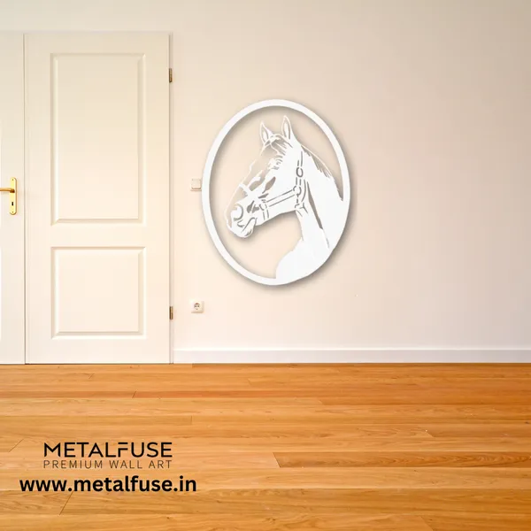 Metal_Wall_Art_for_Home_Decoration__|_Horse__|_White