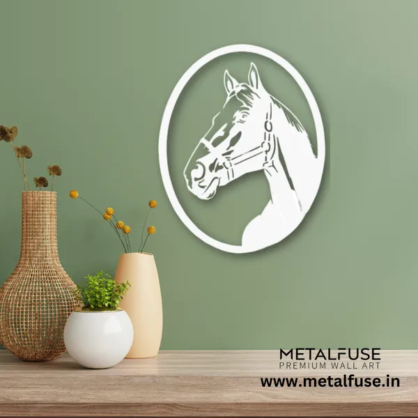 Metal_Wall_Art_for_Home_Decoration__|_Horse__|_White