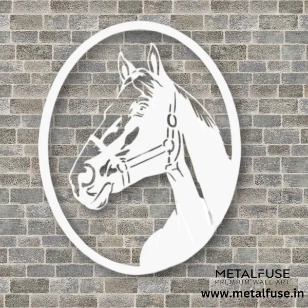 Metal_Wall_Art_for_Home_Decoration__|_Horse__|_White
