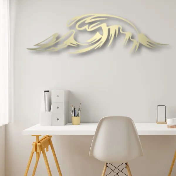 Metal_Wall_Art_for_Home_Decoration__|_Waves__|_Gold