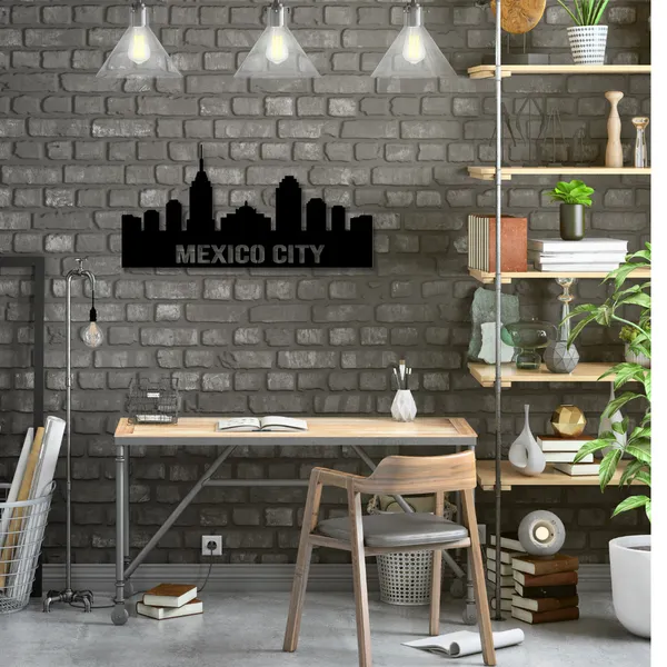 Metal_Wall_Art_for_Home_Decoration__|_Mexico_City_Skyline__|_Black