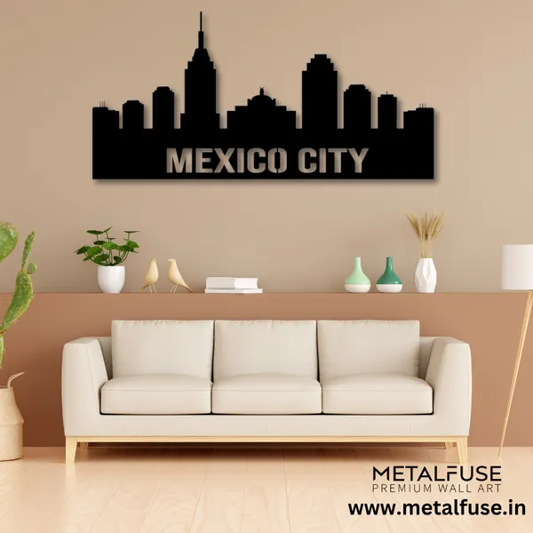 Metal_Wall_Art_for_Home_Decoration__|_Mexico_City_Skyline__|_Black