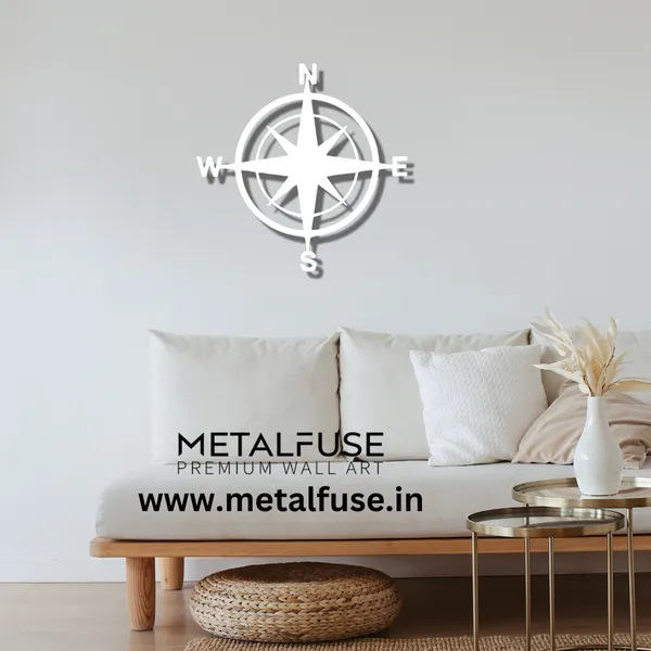 Metal_Wall_Art_for_Home_Decoration__|_Compass__|_White