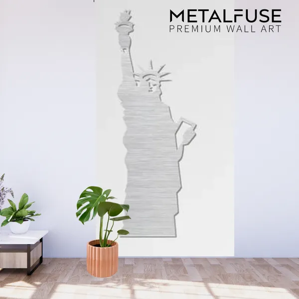 Metal_Wall_Art_for_Home_Decoration__|_Statue_Of_Liberty__|_Silver
