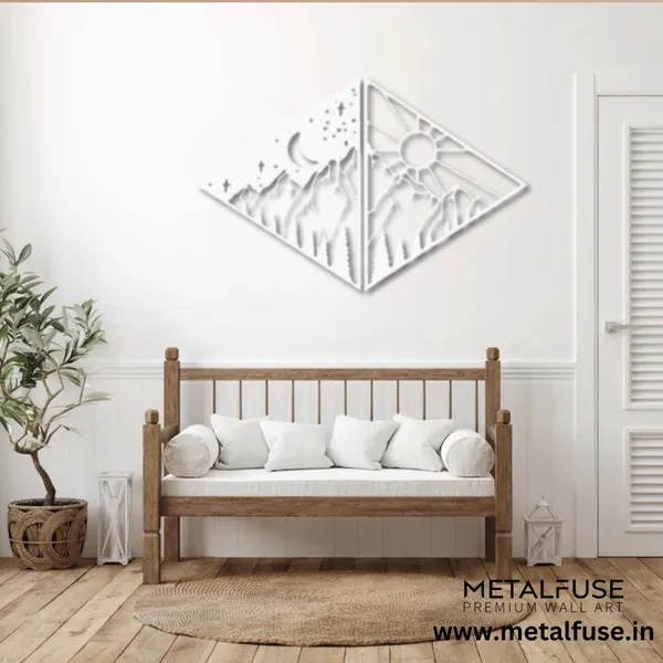 Metal_Wall_Art_for_Home_Decoration__|_Day_&_Night_Mountains__|_White