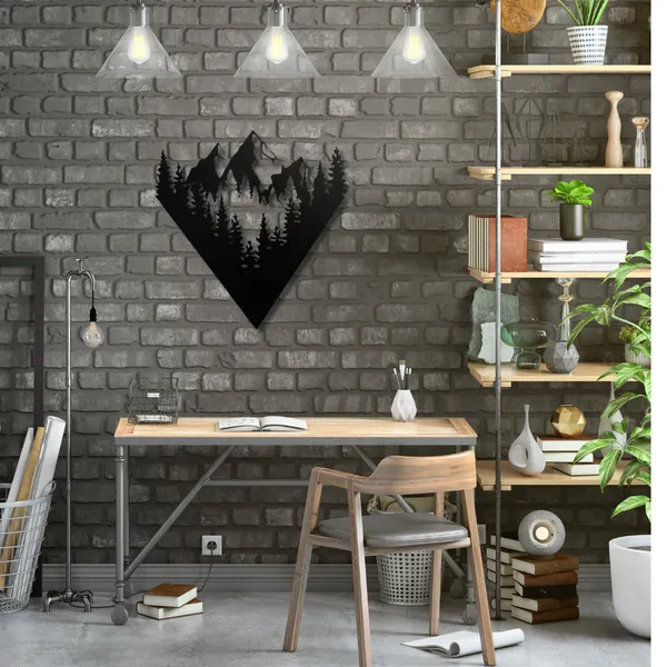 Metal_Wall_Art_for_Home_Decoration__|_Mountain_View__|_Black