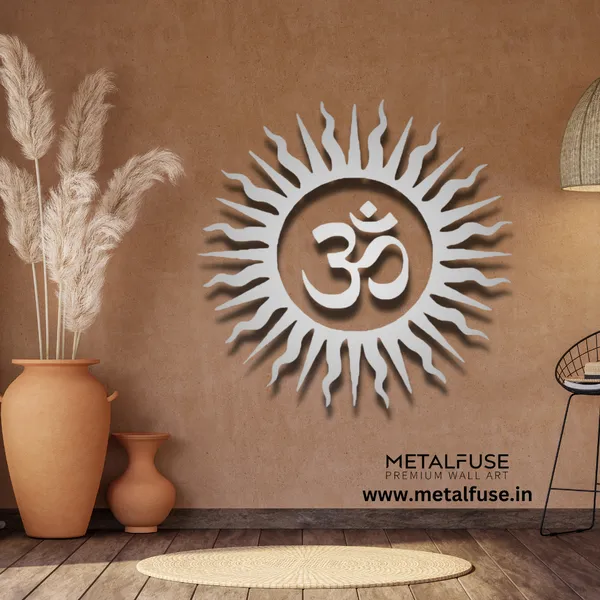 Metal_Wall_Art_for_Home_Decoration__|_Om_Vibrant__|_Silver